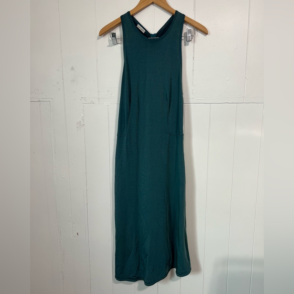 ALAIA Elegant Teal Sleeveless Dress